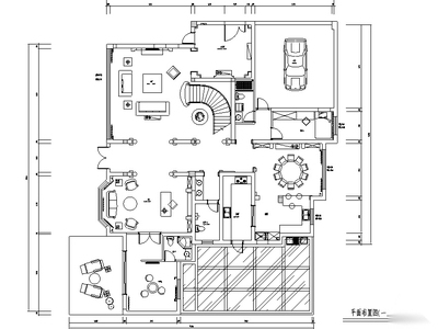 [江苏]浪漫法式风450平米独栋别墅设计施工图 附效果图