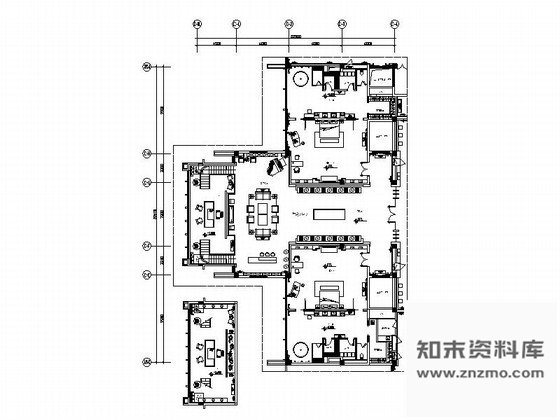 施工图江苏优雅苏式会议酒店总统套房室内施工图