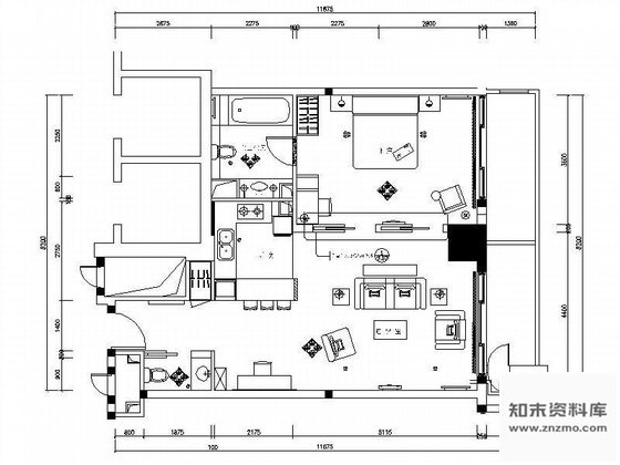 施工图威海酒店式公寓样板房装修图Ⅱ