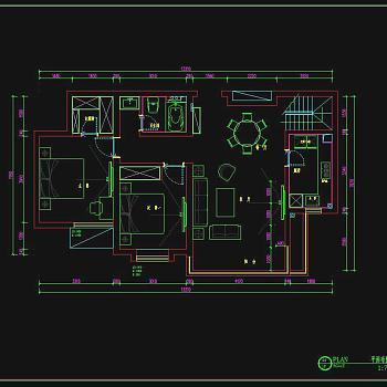 北欧复式嘉业阳光城全套施工图，CAD建筑图纸免费下载 别墅