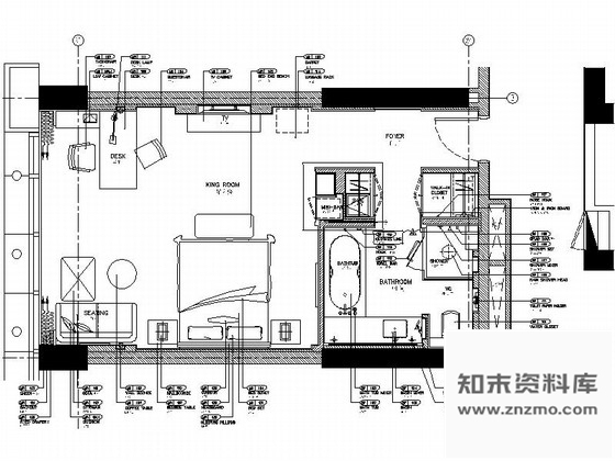 施工图北京实力雄厚酒店高档现代风格标准客房室内装修施工图