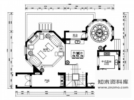 施工图浙江三层双拼别墅室内装修图