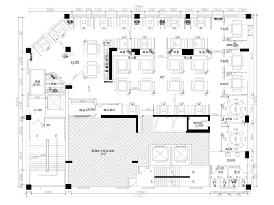 甘肃650㎡二层中式小龙坎火锅店施工图