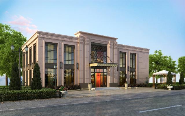 园林小区 精品楼盘 欧式建筑 高档小区住宅 建筑外观3d模型