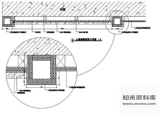 图块/节点墙面剖面大样图
