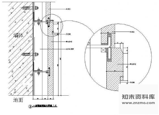 图块/节点墙面剖面大样图