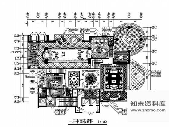 施工图上海豪华古典二层别墅欧式风格样板房装修图含效果图