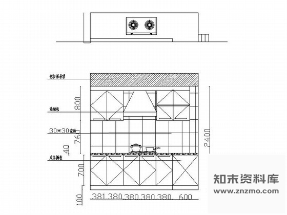 图块/节点南宁某中式样板房厨房立面含效果