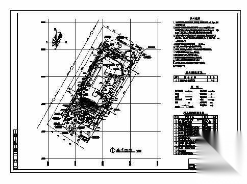 某科研中心基地室外给排水管网布置图 市政给排水