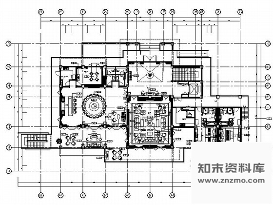 施工图云南休闲特色度假村总统别墅室内施工图含效果图片