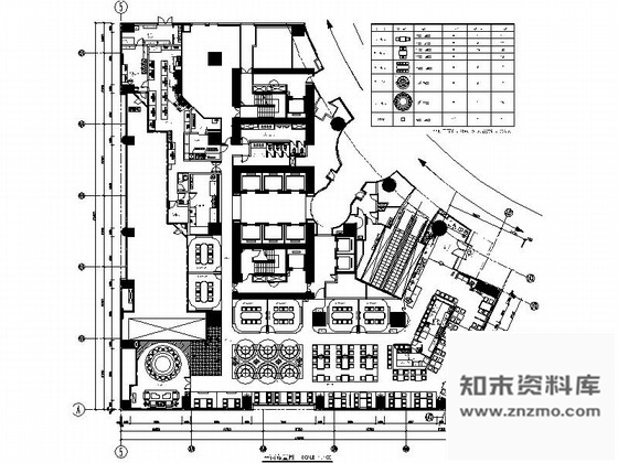 施工图北京城中之城独特现代风格餐厅CAD装修施工图含效果