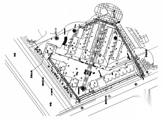 某小区的给排水总平面图 建筑给排水