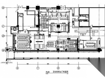 [北京]豪华五星级饭店现代风格日本餐厅装修施工图 日韩料理店