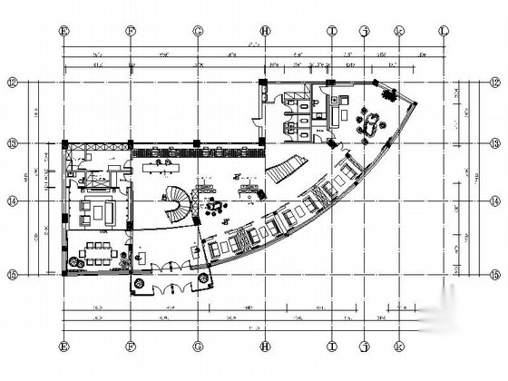 [吉林]中式古典风格文体中心茶楼室内装修图