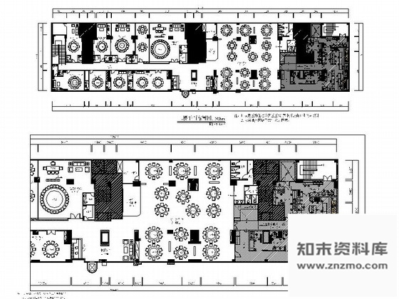 施工图东莞简欧二层连锁餐厅室内装修图含效果