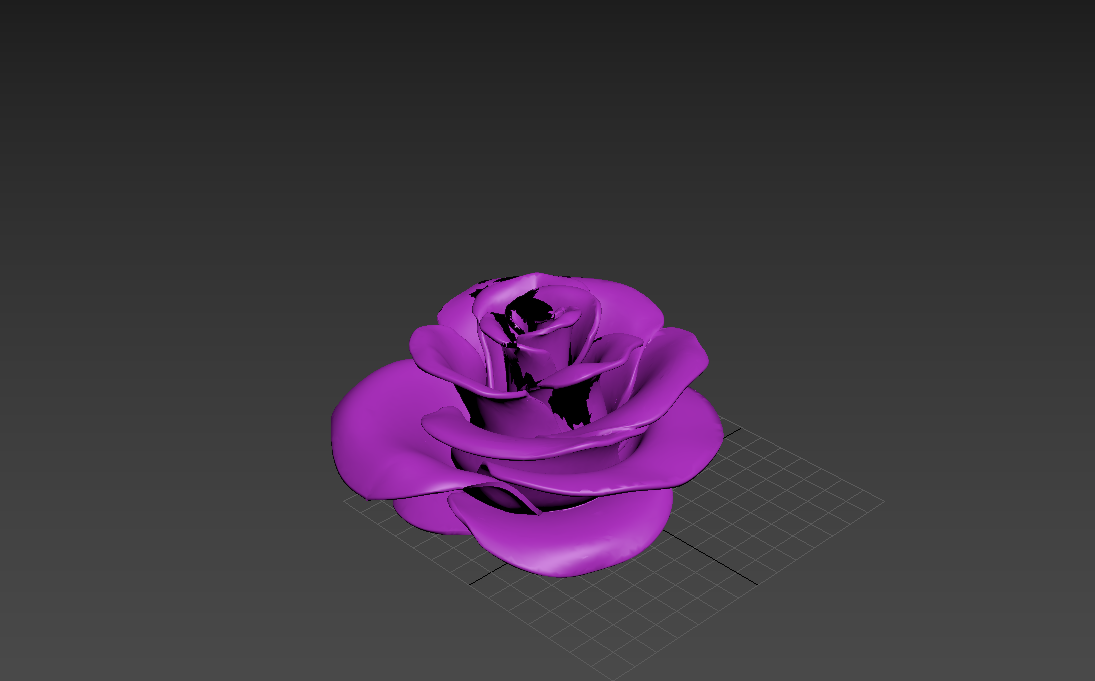 逼真的玫瑰花3d打印模型