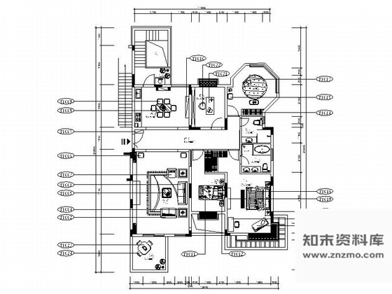 施工图深圳双层别墅田园风格室内装修图含效果图