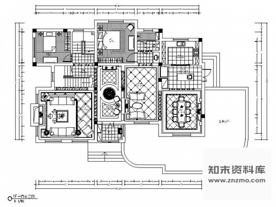 施工图江苏某豪华三层别墅室内设计施工图