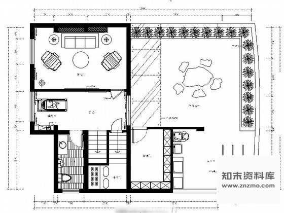 施工图福建新中式风格别墅室内装修CAD施工图含效果