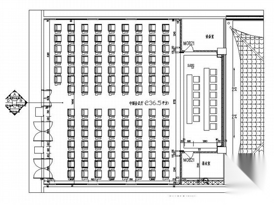 [江西]高档四星级酒店中式风格中小会议室装修施工图（含...