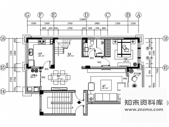 施工图昆山森林公园现代两层别墅样板间装修设计施工图