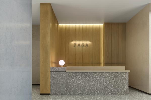 日式前台 简约背景墙3d模型