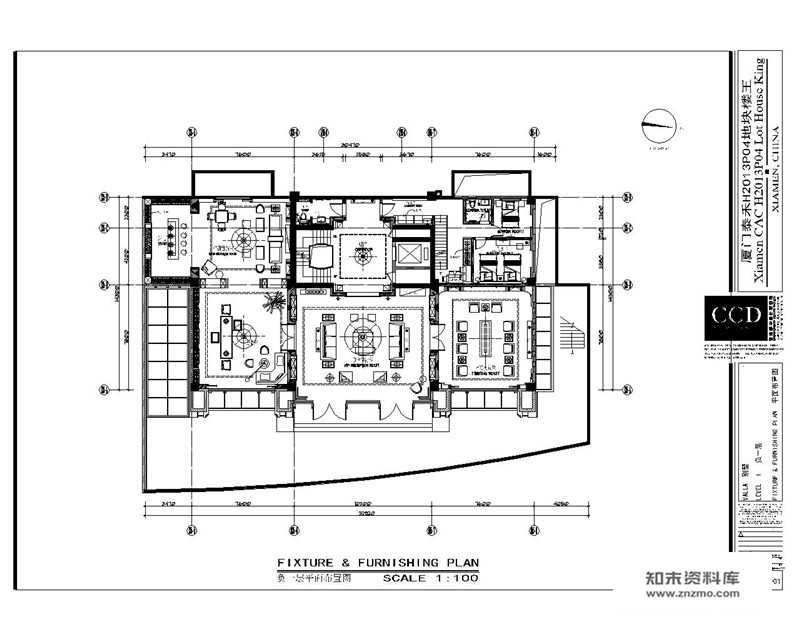 厦门泰禾三层别墅室内设计CAD全套施工图