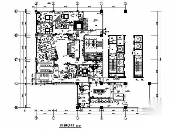 特色古香中式茶楼室内装修设计施工图（含实景图）