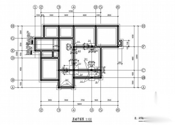 某3层砖混坡屋顶个人别墅建筑结构设计图