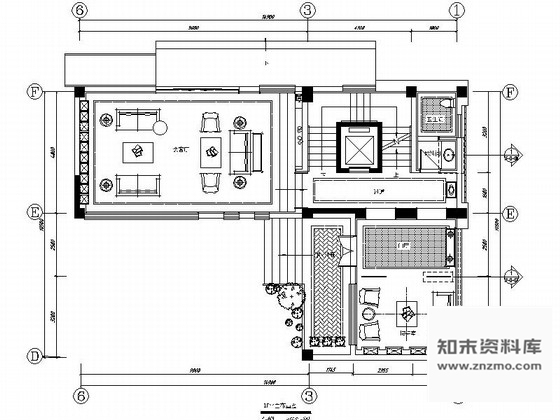 施工图山东精装简欧风格五层别墅装修施工图