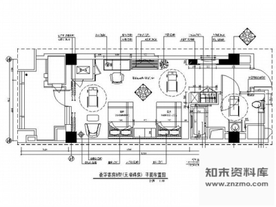 酒店客房cad平面設計圖紙下載_【知末網cad圖紙庫】第1頁