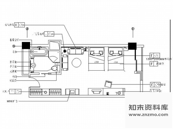 施工图国际会议中心现代简约客房室内装修施工图含效果