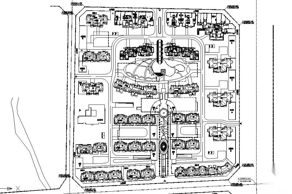 六安某小区室外给排水总平面施工图 市政给排水