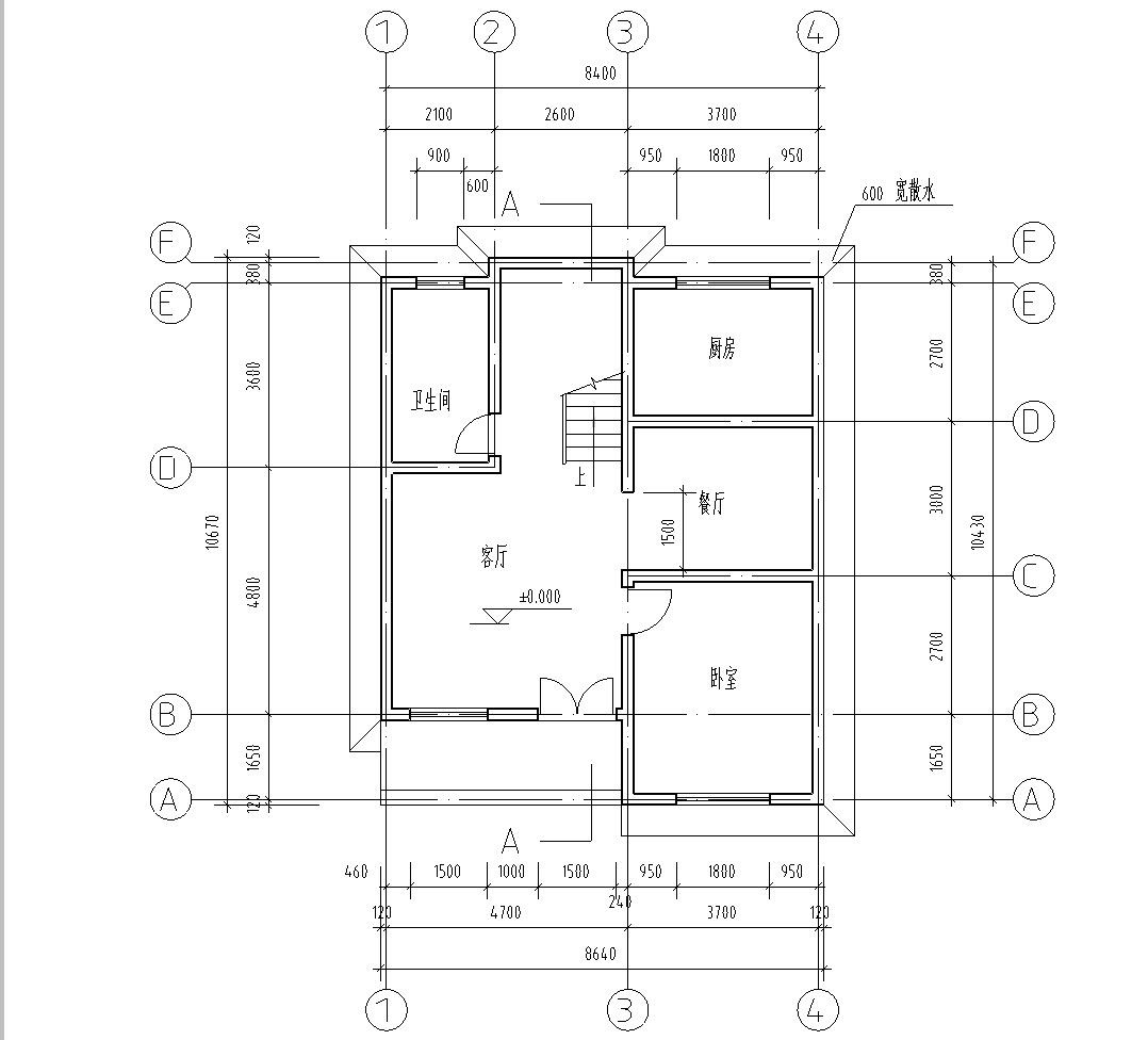 砖混结构独栋别墅建筑施工图设计（CAD+效果图）