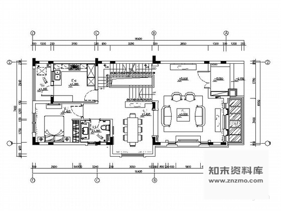 施工图广东夏日地中海三层别墅样板房室内设计施工图含效果