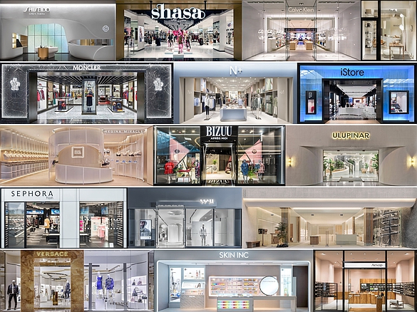 商场橱窗玻璃贴图下载_【知末网贴图库】