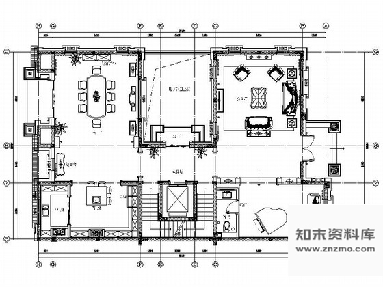 施工图常州繁华核心区法式三层别墅样板房装修施工图含效果及实景