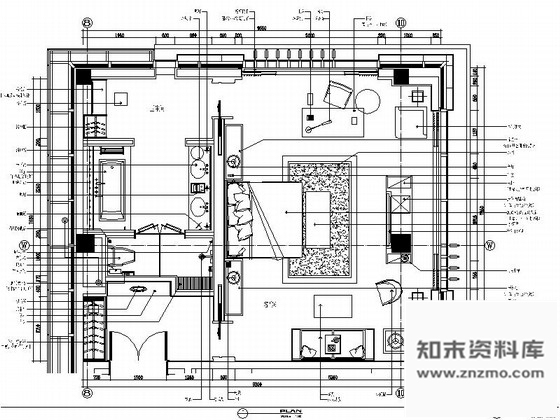 施工图江苏工业园区中式休闲会所客房装修图