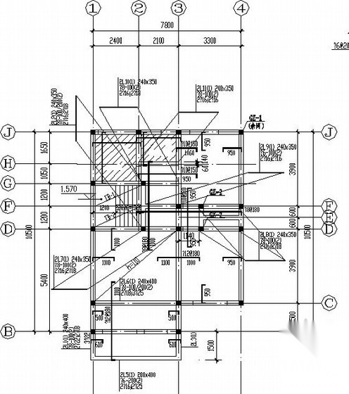 农村自建二层砖砌体别墅结构施工图