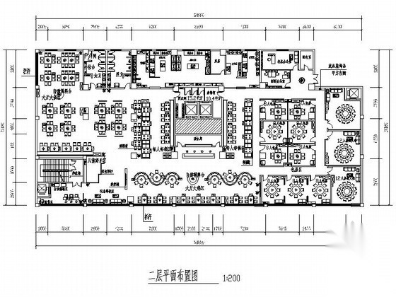 [西安]现代清新风格品牌连锁火锅店设计装修施工图