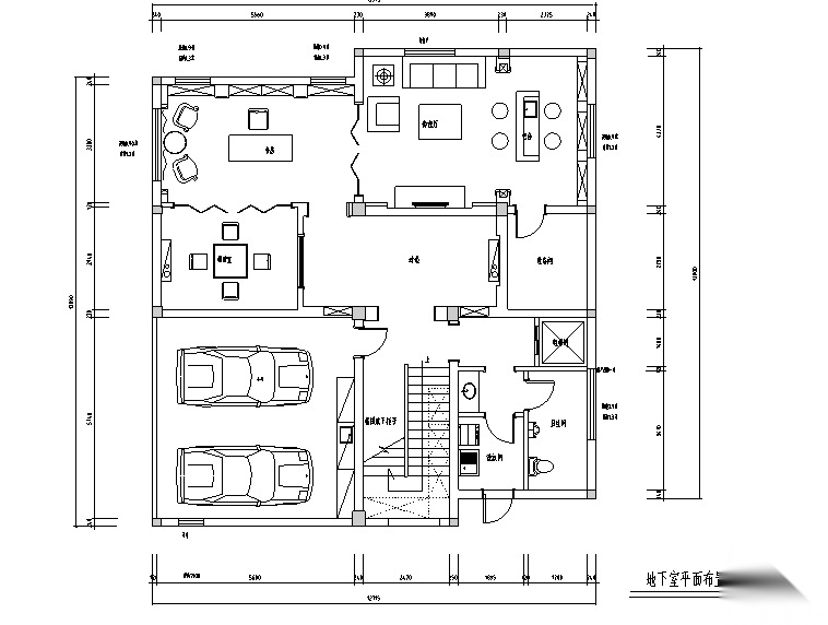 [江苏]美式古典风格500平米联体别墅设计施工图（附效果...