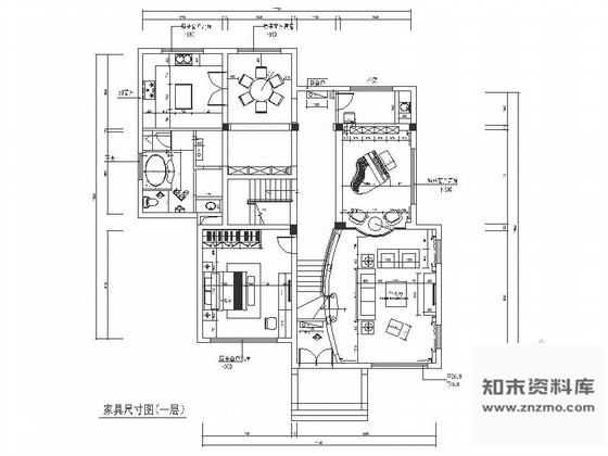 施工图江苏精品豪华大宅纯净色彩美式古典风格独栋别墅室内装修设计施工图含效果