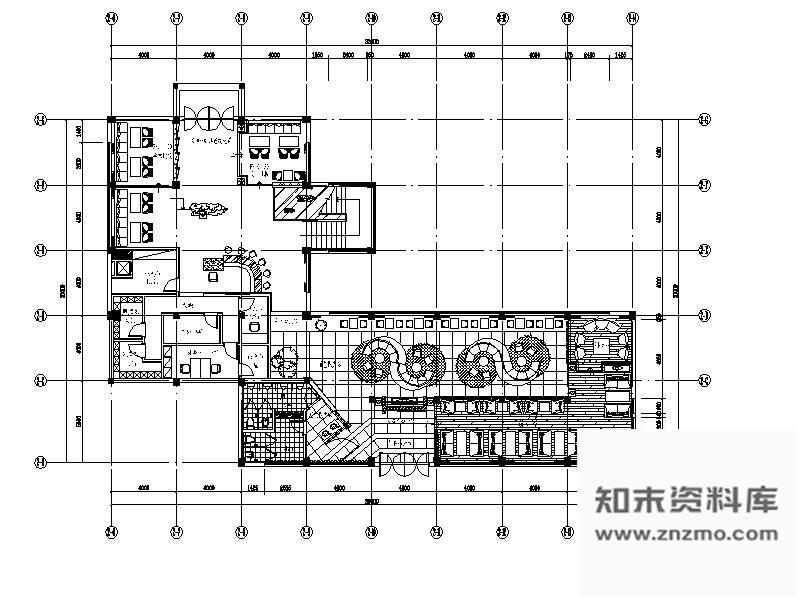 施工图某西式咖啡厅装修图