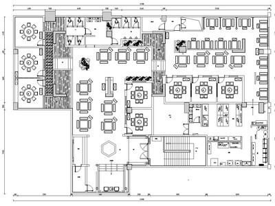 四川小龙坎中式火锅店餐厅装修设计施工图