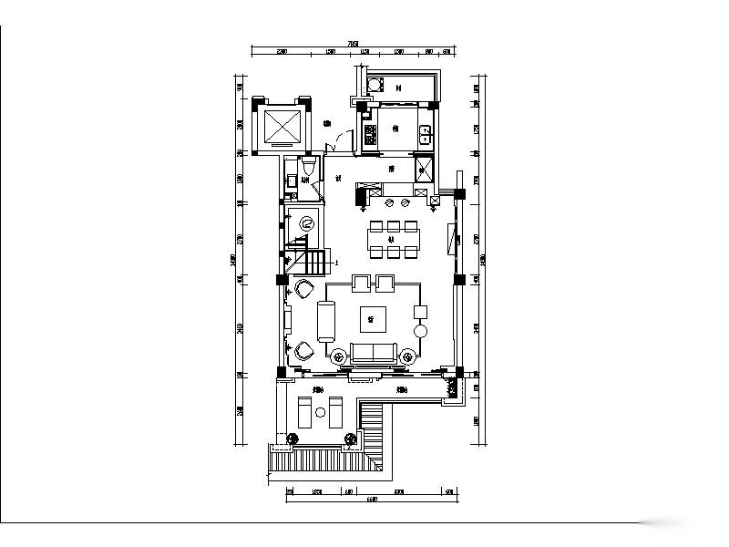 [福州]简约欧式奢华别墅装修设计施工图（含实景图）