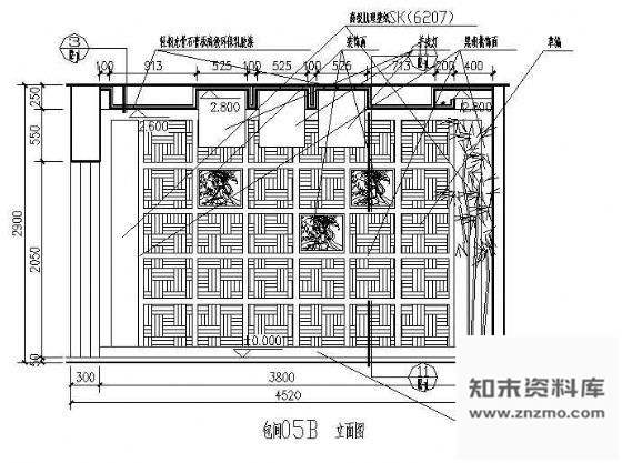 施工图中式餐厅装修图包间图纸