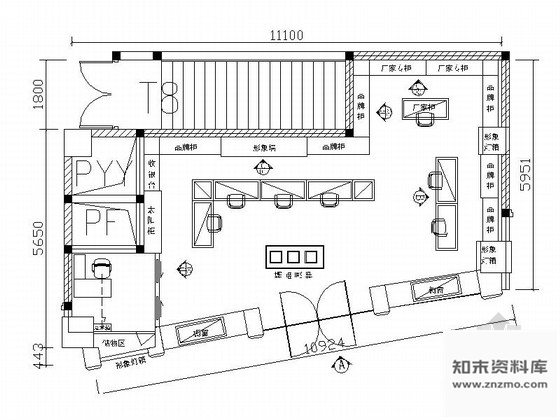 施工图小型女装专卖店方案图施工图下载