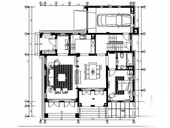 [江苏]高档欧式古典风格两层别墅样板房室内装修施工图...