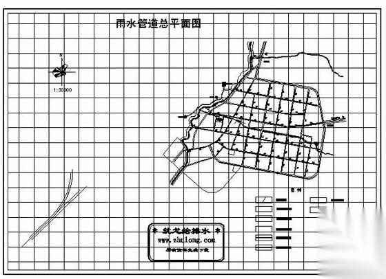 某地雨水管道规划图纸 市政给排水