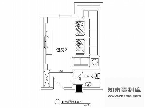 施工图某欧式娱乐会所包房2装修图